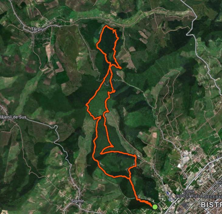 Hartă traseu semimaraton 21 km